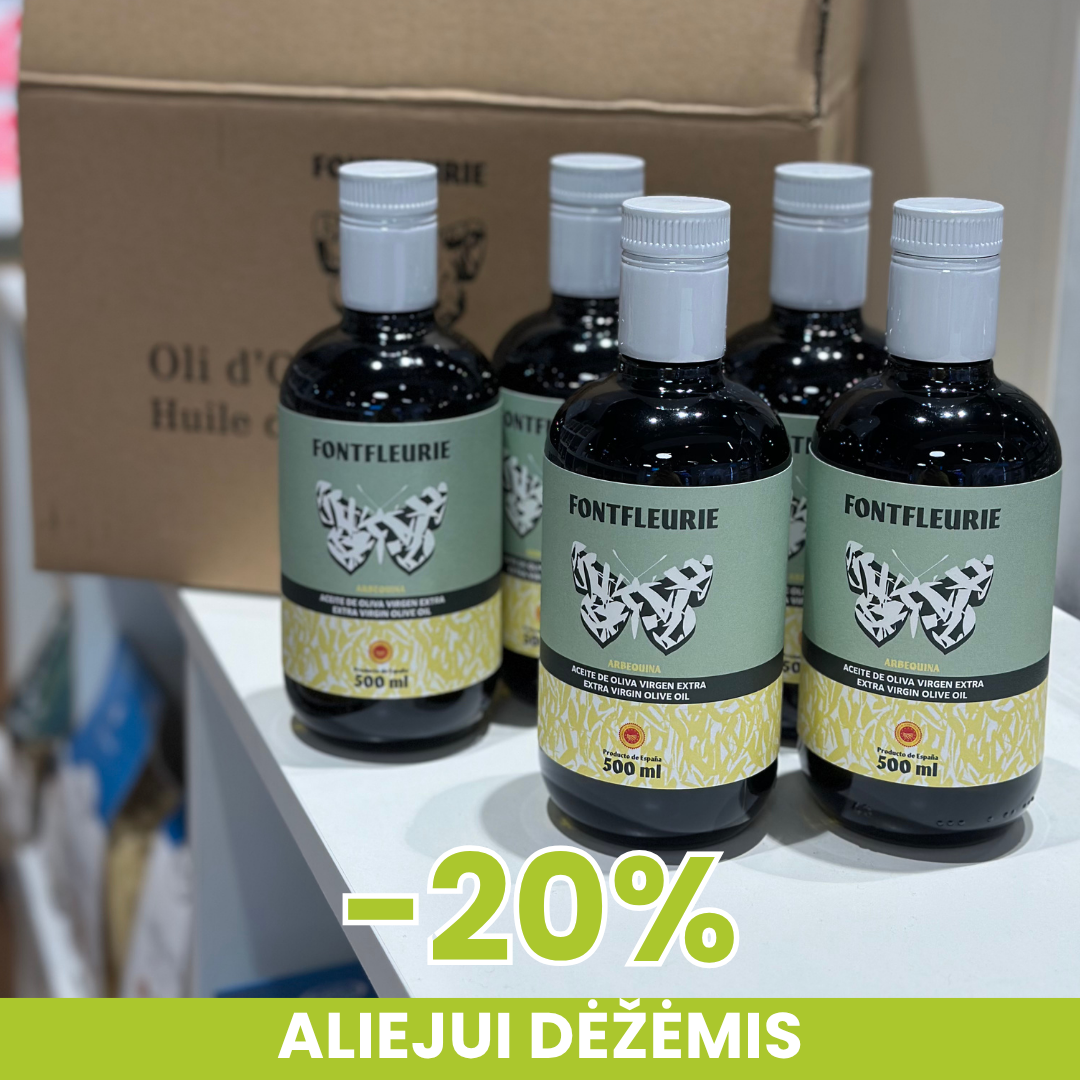 „ITALIŠKO SKONIO GURMANAI“ - Alyvuogių aliejui dėžėmis taikome -20% nuolaidą.